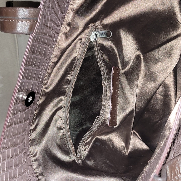 Jana Feifer Purse Leather & Faux Alligator/Crocodile/Snakeskin Print - Picture 3 of 6